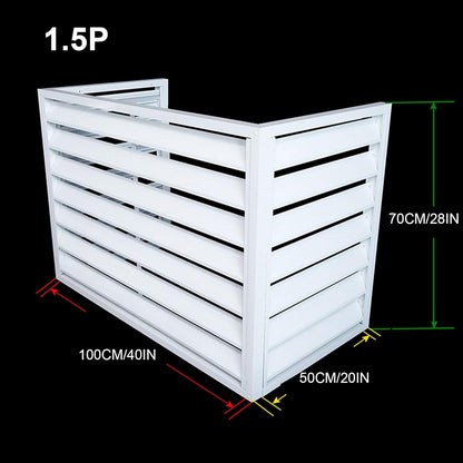  Housse De Protection En Alliage D'aluminium Blanc Pour Climatiseur – Protection Contre La Pluie Pour Unité De Climatisation – Résistante Aux Intempéries