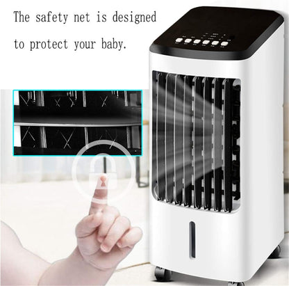  Climatiseur Mobile Refroidisseur évaporatif Silencieux Réglable Humidificateur Air Ventilateur Avec Télécommande 8h Timer Rapide à Utiliser (Mechanical)