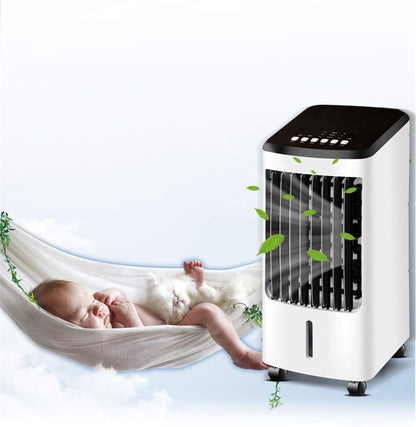  Climatiseur Mobile Refroidisseur évaporatif Silencieux Réglable Humidificateur Air Ventilateur Avec Télécommande 8h Timer Rapide à Utiliser (Mechanical)