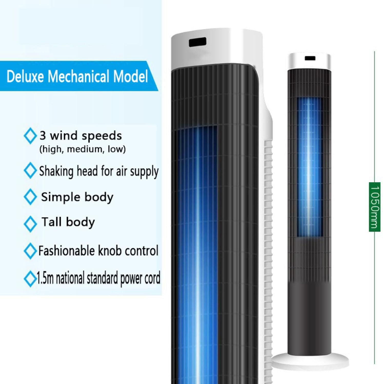 GENERIC Refroidisseur D'air Sans Lame, Télécommande, Oscillation à 80 Degrés, Minuterie De 7 Heures, Climatisation Portable Silencieuse Avec Poignée, Réglable En Hauteur Pour Le Bureau De Chambre