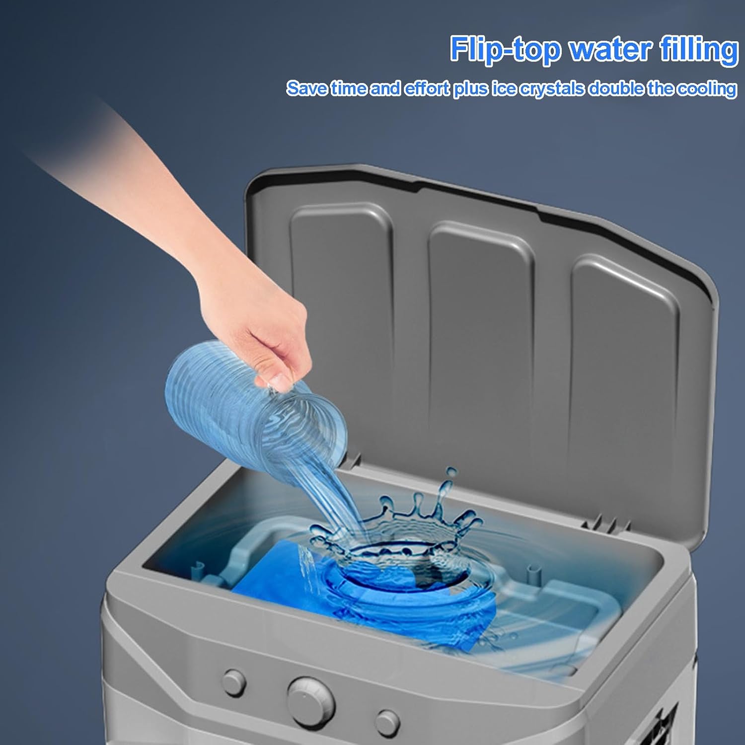  Climatiseur Portable Avec Réservoir D'eau De 35 L, Feuille Pivotante Grand Angle, Roues Universelles Pour Garage, Cour Et Utilisation Commerciale