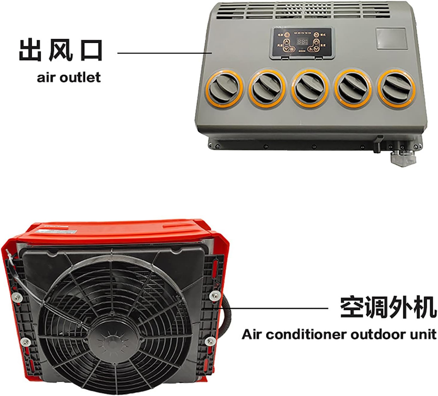  Climatiseur RV 24V Climatiseur Électrique Split Cool Pour Voiture Automobile Excavatrice Tracteur Remorque Camion Industriel Universel