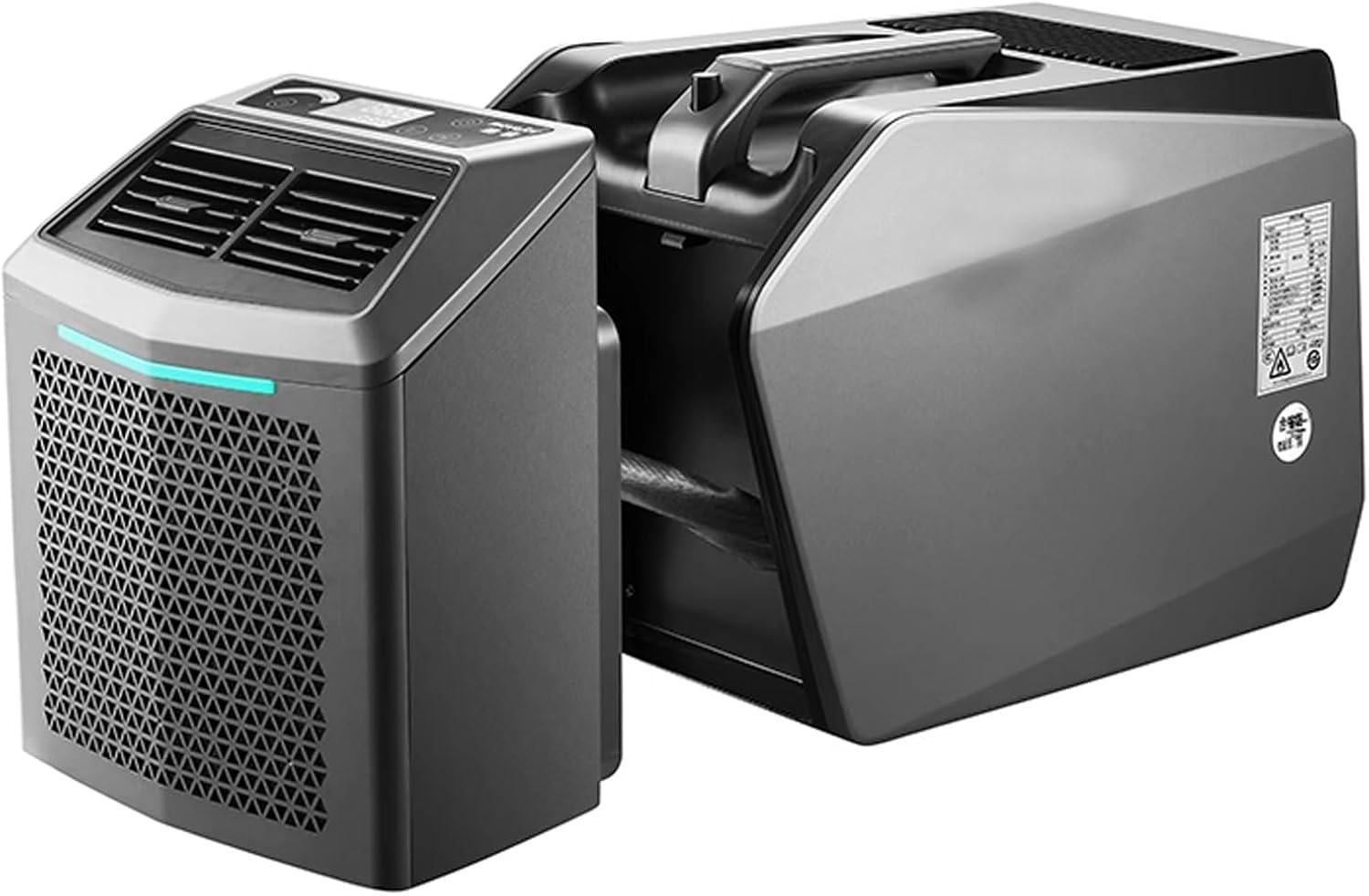 GENERIC Climatiseur Split Mobile 4 En 1 Rafraichisseur D'air Silencieux 3 Vitesses Zone De Couverture : 10 À 15 M² Aucun Assemblage Requis Pour Chambre,Cuisine,Bureau