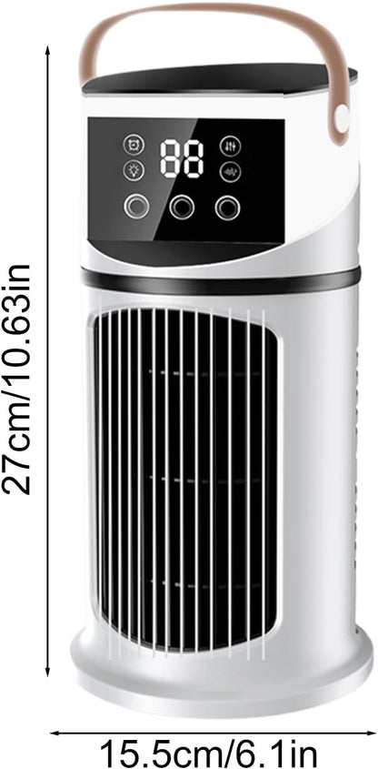  Climatiseur Ventilateur,Climatiseur Mobile Pour Intérieur - Réglable Avec Éclairage LED Pour Chambre Bureau Dortoir Sommeil Et Travail
