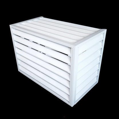 GENERIC Écran De Clôture Pour Climatiseur Extérieur - Couvercle En Alliage D'aluminium Avec Support De Fleurs Et Volets Anti-corrosion - Support De Plante En Métal Pour Unité Extérieure (blanc, Taille : 2-3P)