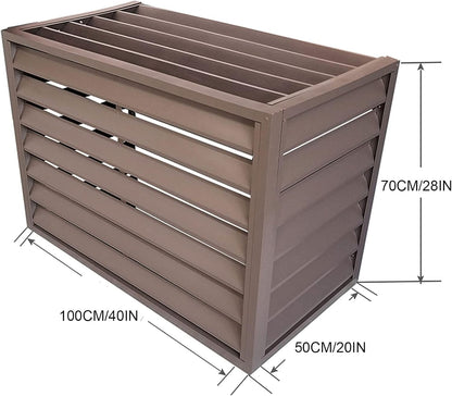 GENERIC Housse En Aluminium Pour Climatiseur - Résistante Aux Intempéries - Protection Contre Le Vent Et La Grêle - Convient Pour Les Unités D'intérieur/extérieur