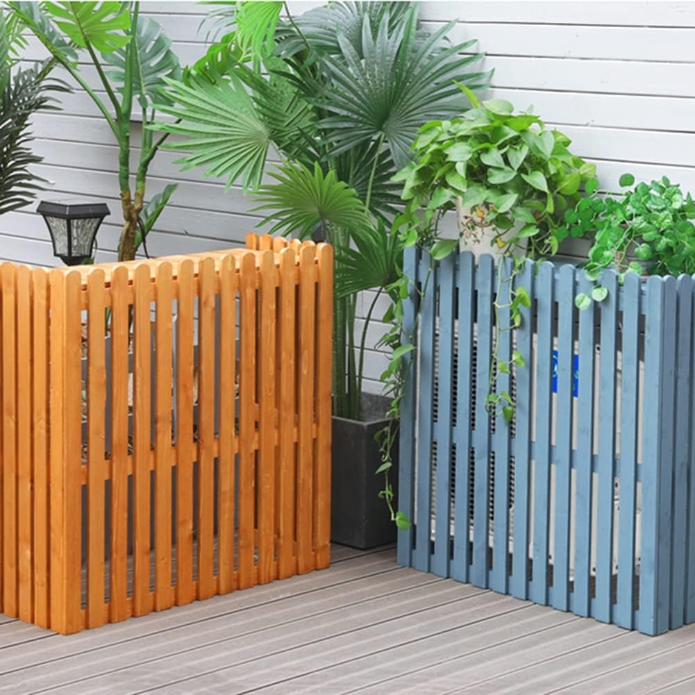 GENERIC Housse En Bois Noir Pour Climatiseur - 105 X 45 X 99 Cm - Élégant écran Pour Dissimuler Les Unités CVC - Protection Résistante Aux Intempéries Pour Une Utilisation Extérieure