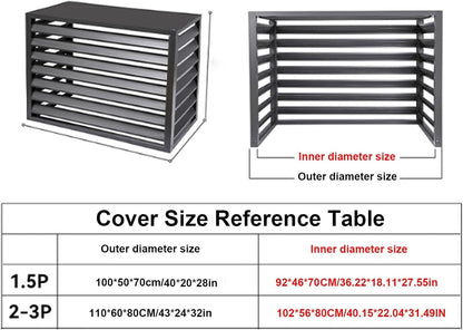 GENERIC Housse En Aluminium Pour Climatiseur - Résistante Aux Intempéries - Protection Contre Le Vent Et La Grêle - Convient Pour Les Unités D'intérieur/extérieur