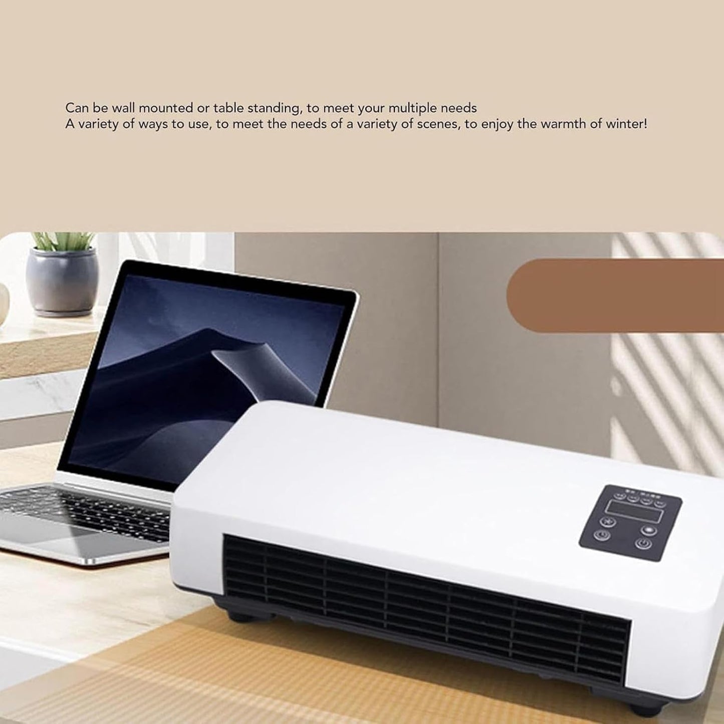  Mini Ventilateur De Climatiseur Portable Sans Conduit Mural Avec Télécommande, Unité De Refroidissement Et De Chauffage 2-en-1, Refroidisseur Climato Compact à Faible Bruit Ultra Silencieux, Appareil
