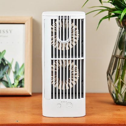  HpLive Refroidisseur D'air Portable - Mini Climatiseur D'été - 3 Vitesses - Ventilateur USB - Pour Bureau, Maison Et Bureau - Blanc - 3600 MAh