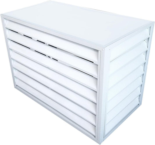 GENERIC Housse Robuste En Aluminium Pour Climatiseur D'extérieur – Réduction Du Bruit Antivol Et Clôture Décorative Pour Cacher L'unité De Climatisation – Protection Contre Les Intempéries