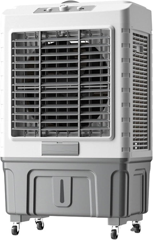 GENERIC Refroidisseur D'air Portable Avec Réservoir De 50L, Ventilateur De Brumisation à 3 Vitesses Pour Usage Industriel à La Maison, Refroidisseur De Marais évaporatif à Télécommande, Conception à Roues Sil