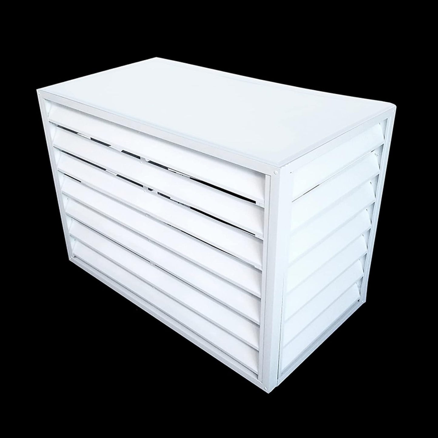 GENERIC Housse De Climatiseur Extérieur Et écran De Clôture – Volets En Alliage D'aluminium Anti-corrosion – Support De Plante En Métal Blanc B Taille 1,5P – Solution Décorative Et Fonctionnelle Pour Unités
