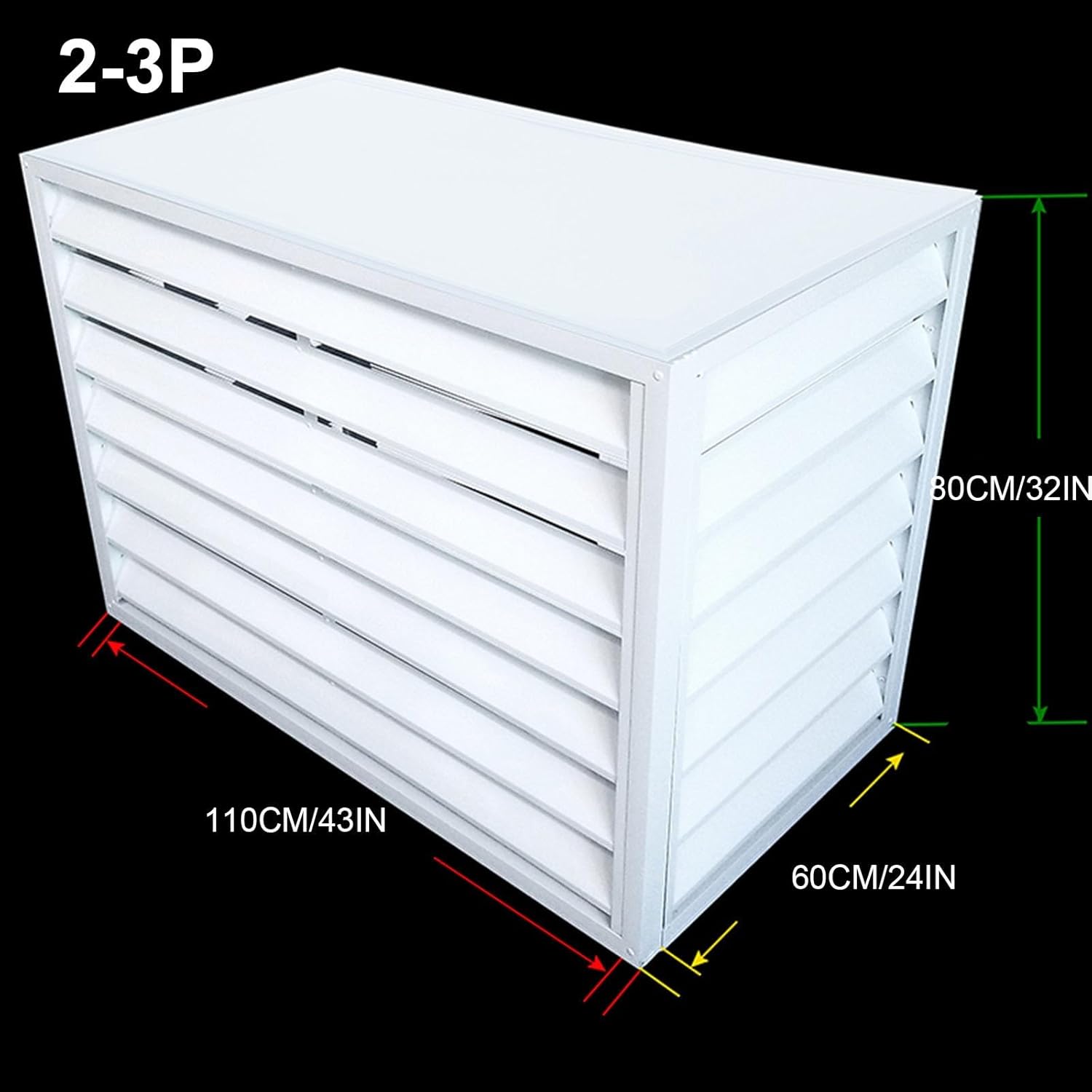 GENERIC Housse De Protection Pour Climatiseur Extérieur - Réduction Du Bruit - Résistant Aux Intempéries - Clôture élégante Pour Dissimuler Les Unités De Climatisation - Durable Et Résistante Aux UV