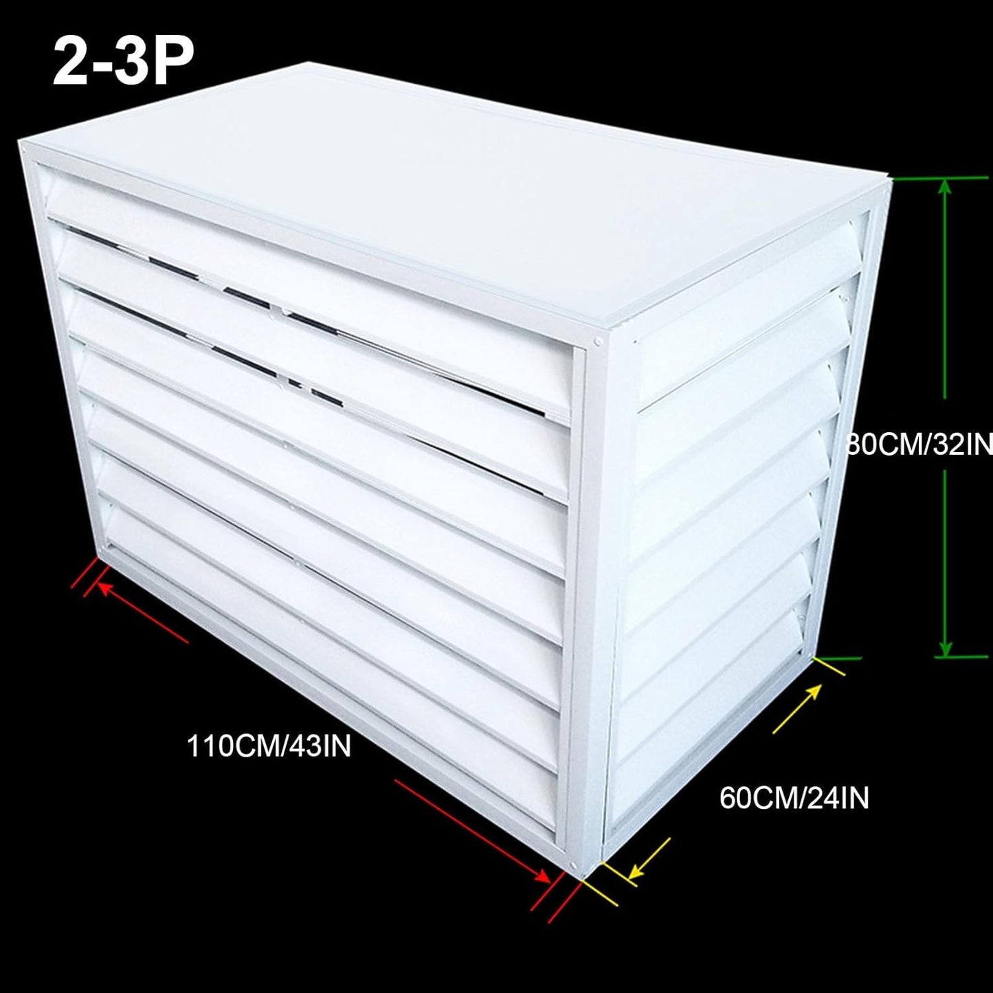 GENERIC Mini Housse De Protection En Aluminium Pour Climatiseur Extérieur - Clôture De Protection Pour Climatiseurs - Matériau Résistant Aux Intempéries - Utilisation En Intérieur/extérieur - Finition Plate