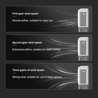  Climatiseur Portable Avec 6 Compartiments à Glace, Rafraîchisseur D'air évaporatif 3 En 1, Humidificateur Et Ventilateur, Grand Réservoir D'eau De 55 L, Diffusion D'air G