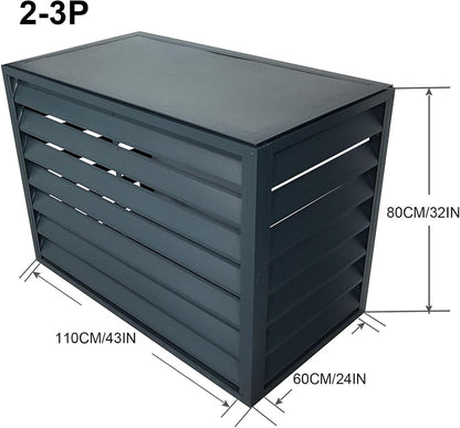 GENERIC Housse De Protection Pour Climatiseur, Mini Unité De Climatisation En Extérieur, Bouclier Antivol En Aluminium Robuste, Protection De Radiateur Résistante Aux Intempéries, Amélioration De L'efficacité