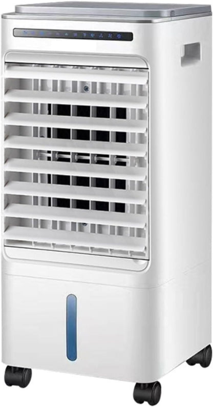 GENERIC Climatiseur Portable à évaporation Avec 3 Vitesses Et 3 Modes, Oscillation à 60°, Réservoir De 5 L, Ventilateur De Refroidissement Avec Télécommande, Sans Tuyau, Idéal Pour La Chambre Ou Le