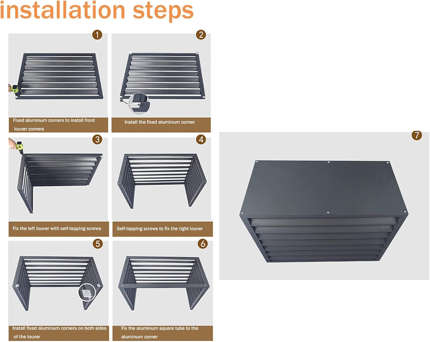  Housse De Protection En Aluminium Robuste Et étanche Pour Climatiseur De Fenêtre, Protection Contre La Poussière, Idéale Pour Les Poubelles Et Les Parterres De Fleurs