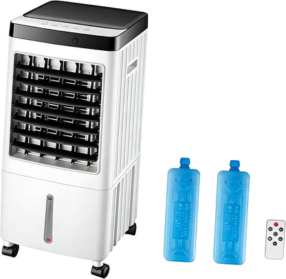 GENERIC Refroidisseur D'air Portable Avec Humidificateur, Ventilateur D'évaporation à 3 Vitesses Pour Le Bureau à Domicile, Minuterie De Télécommande, Dispositif De Refroidissement Silencieux Avec Roues Et Bo