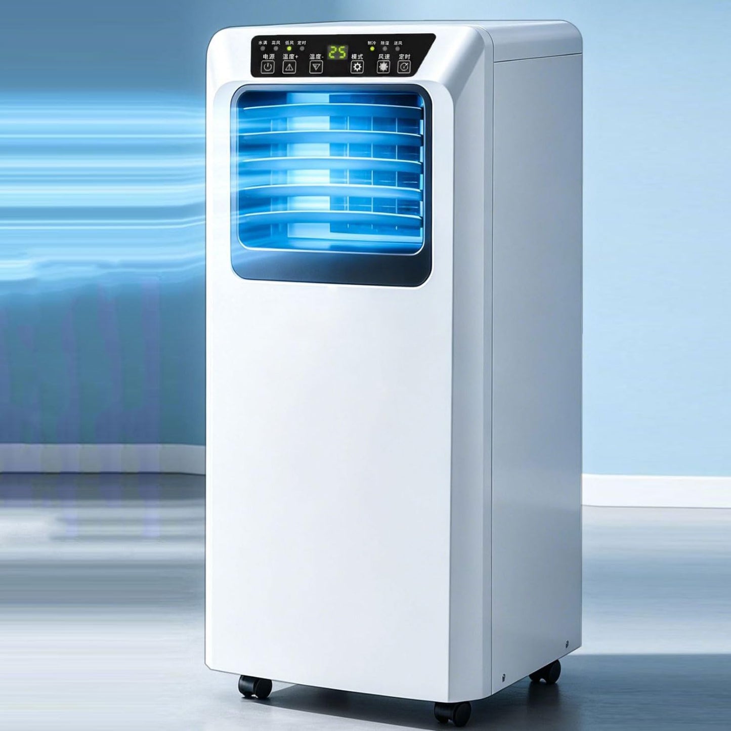  8000 BTU Climatiseurs Portables Pour Grande Pièce Jusqu'à 300 Pieds Carrés Unité Intelligente AC Avec Télécommande Déshumidificateur De Refroidissement Rapide Kit De Fenêtre En Mode Veille Silencieux