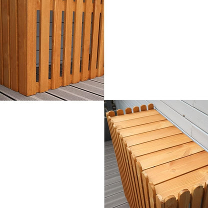 GENERIC Housse En Bois Noir Pour Climatiseur - 105 X 45 X 99 Cm - Élégant écran Pour Dissimuler Les Unités CVC - Protection Résistante Aux Intempéries Pour Une Utilisation Extérieure