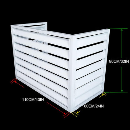 GENERIC Housse De Protection Pour Climatiseur Extérieur En Aluminium Résistant Aux Intempéries - Design De Clôture Pour Unités Extérieures Et Housse élégante Pour Climatiseur