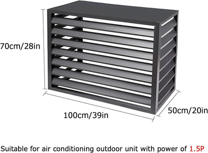 GENERIC Housse De Protection Marron En Alliage D'aluminium Pour Climatiseur Extérieur - Résistante Au Vol - Clôture à Condensateur - 100 X 50 X 70 Cm - Protection Contre Les Intempéries