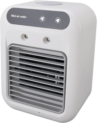  SUNGOOYUE Climatiseur Portable, Mini Ventilateur AC ABS Avec Batterie Rechargeable De 1200 MAh, Réservoir De 500 Ml, Chargement USB, Refroidisseur Personnel Silencieux Pour La Maison, Le Bureau, La