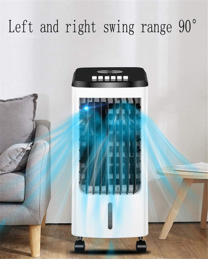  Climatiseur Mobile Refroidisseur évaporatif Silencieux Réglable Humidificateur Air Ventilateur Avec Télécommande 8h Timer Rapide à Utiliser (Mechanical)