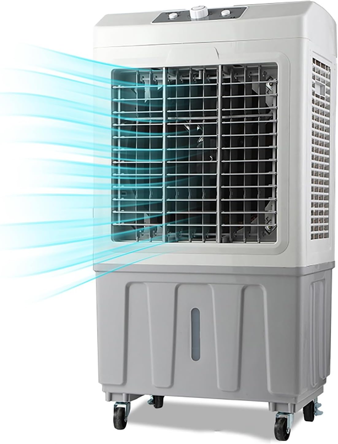 GENERIC Refroidisseur D'évaporation Portable à Haut Flux D'air, 3 Vitesses De Cristaux De Glace Pour Garage D'usine Grande Salle, Ventilateur De Refroidissement Mobile Avec Oscillation