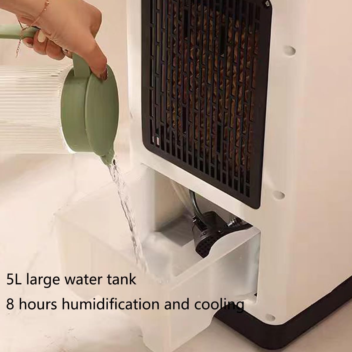 GENERIC Ventilateur De Tour De Refroidisseur D'air évaporatif Portable Avec Des Glaçons Et Un Grand Réservoir D'eau, Ventilateur De Refroidissement Chaud Et Froid 4 En 1 Avec Télécommande Intelligente, Minute