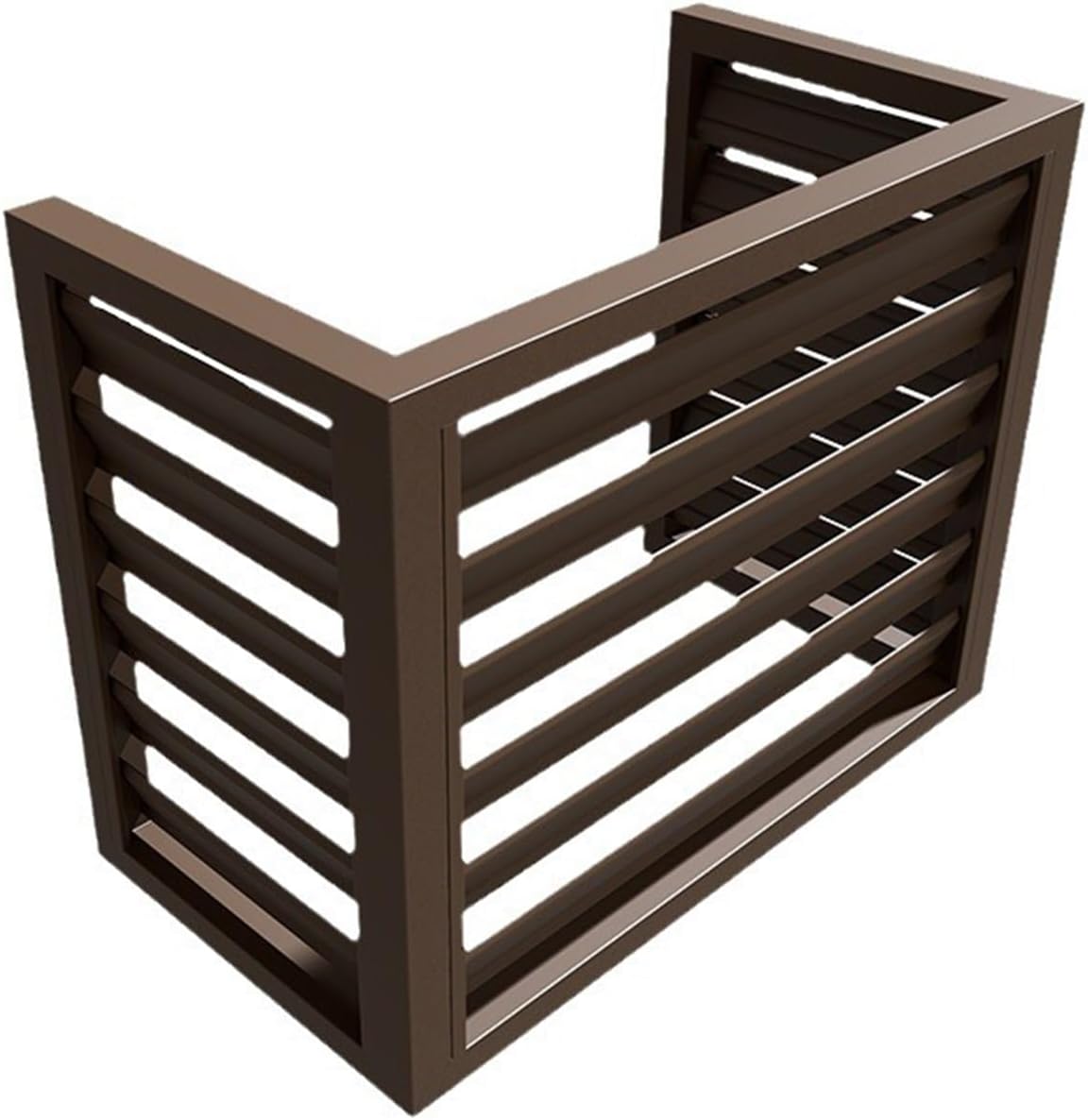 GENERIC Housse De Protection En Aluminium Pour Climatiseur à 3 Panneaux, Réduction Du Bruit, Résistante Aux Intempéries, 110 X 80 X 60 Cm, Marron – Parfaite Pour Pompes à Chaleur