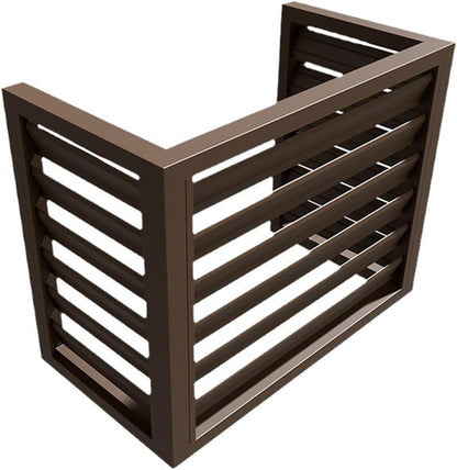 GENERIC Housse De Protection En Aluminium Pour Climatiseur à 3 Panneaux, Réduction Du Bruit, Résistante Aux Intempéries, 110 X 80 X 60 Cm, Marron – Parfaite Pour Pompes à Chaleur