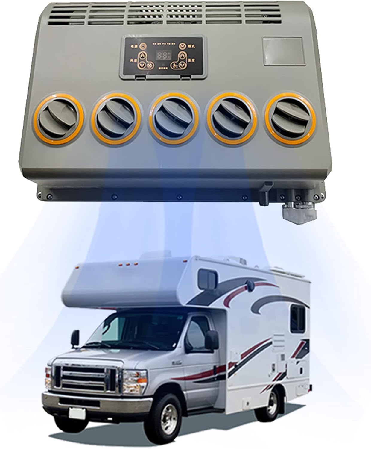  Climatiseur RV 24V Climatiseur Électrique Split Cool Pour Voiture Automobile Excavatrice Tracteur Remorque Camion Industriel Universel