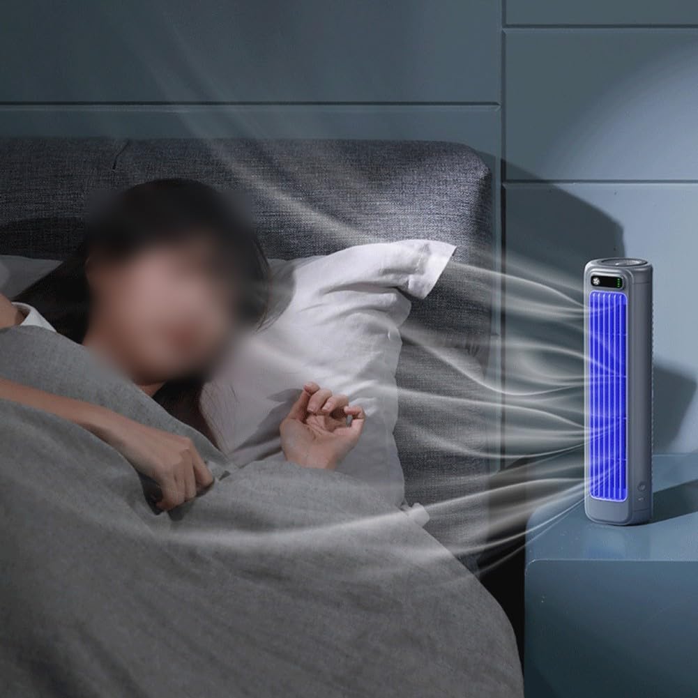  Climatiseur Mobile 2000 MAh Rechargeable Silencieux De Bureau Portable Ventilateur De Refroidissement Mural Mini Unité De Conditionnement A-ir Avec 3 Réglages De Vitesse Pour La Maison Et Le