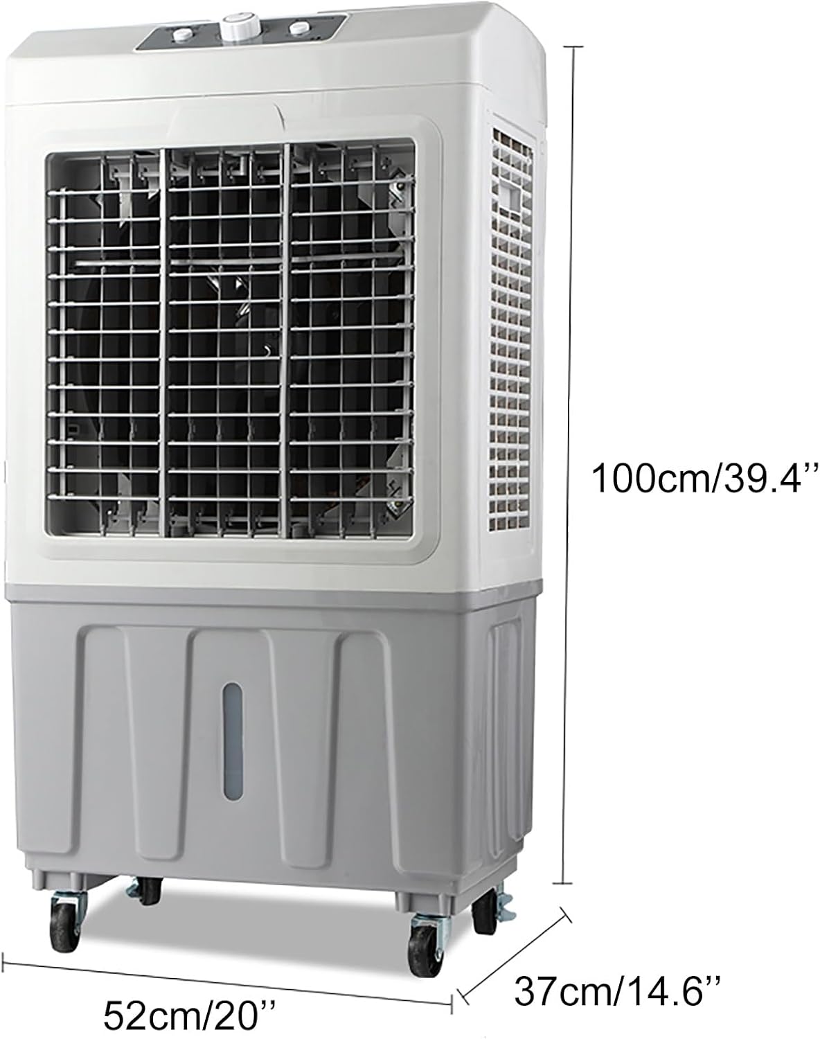 GENERIC Refroidisseur D'évaporation Portable à Haut Flux D'air, 3 Vitesses De Cristaux De Glace Pour Garage D'usine Grande Salle, Ventilateur De Refroidissement Mobile Avec Oscillation