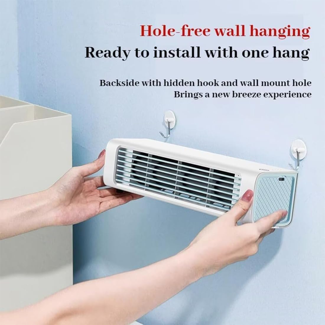  Climatiseur Portable Breeza Pro 2.0 Original, Climatiseur, Installation Sans Perçage, 3 Vitesses, Ultra Silencieux Et Écoénergétique, Pour Chambre, Bureau (Blanc,Rechargeable)