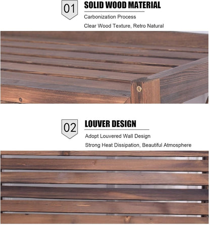  Housse De Protection En Bois Massif Pour Climatiseur Et Garde-corps - 120 X 57 X 100 Cm - Cadre De Protection Pour Volet - Support De Fleurs - Grille De Pompe à Chaleur - Décoration Extérieure Durable