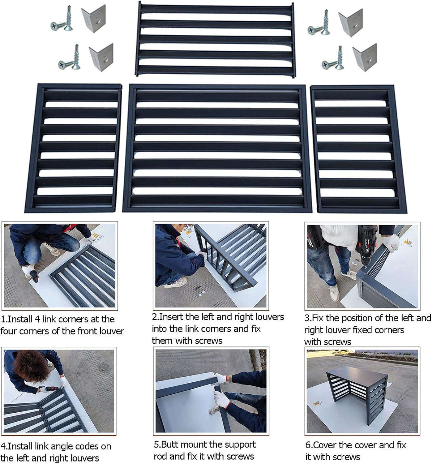 GENERIC Housse De Protection En Aluminium Pour Climatiseur, Climatiseur, Pompe à Chaleur, Unité Extérieure, Poubelle De Jardin, Protection Renforcée Contre Les Intempéries