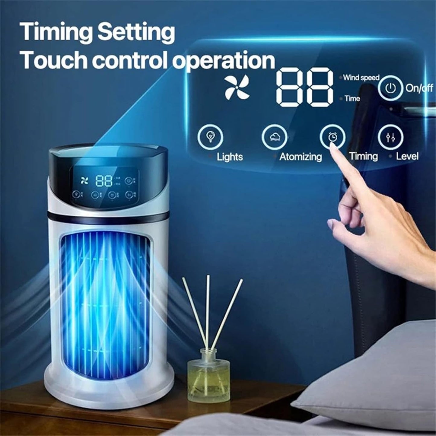  DieffematicKTY Climatiseur Mobile Portable Mini Air Conditioner Fan Suitable For Office Home Bedroom Cooling Small Silent Humidifier