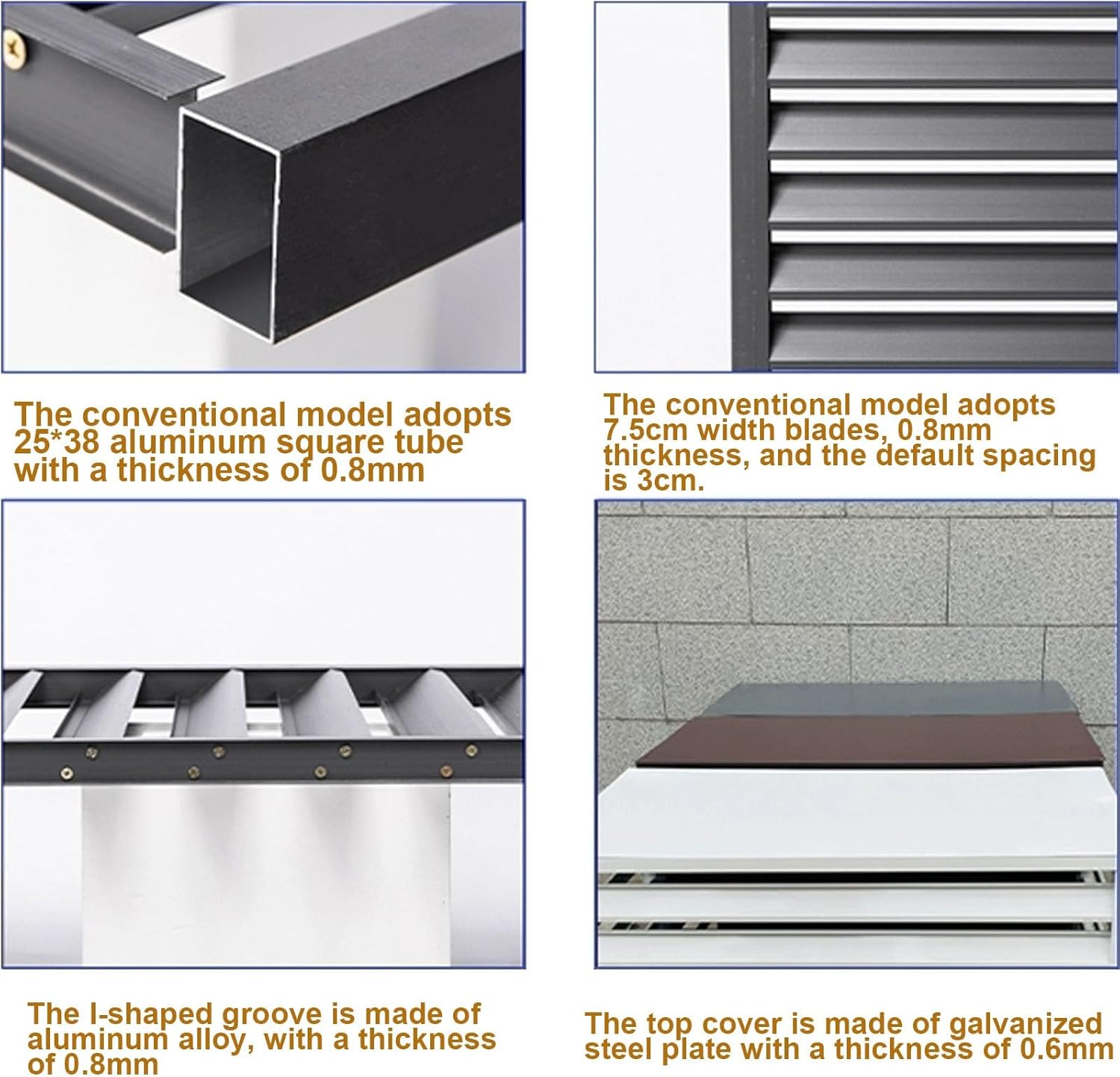 GENERIC Housse De Protection Pour Climatiseur Extérieur - Réduction Du Bruit - Résistant Aux Intempéries - Clôture élégante Pour Dissimuler Les Unités De Climatisation - Durable Et Résistante Aux UV
