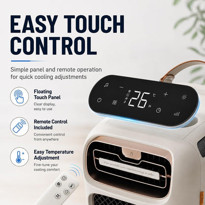  Climatiseur Portable 5000 BTU Pour Tente, Camping-Car Et Petites Pièces AC | Faible Bruit 45dB Tactile Télécommande | Entrée AC/24V DC Extérieur