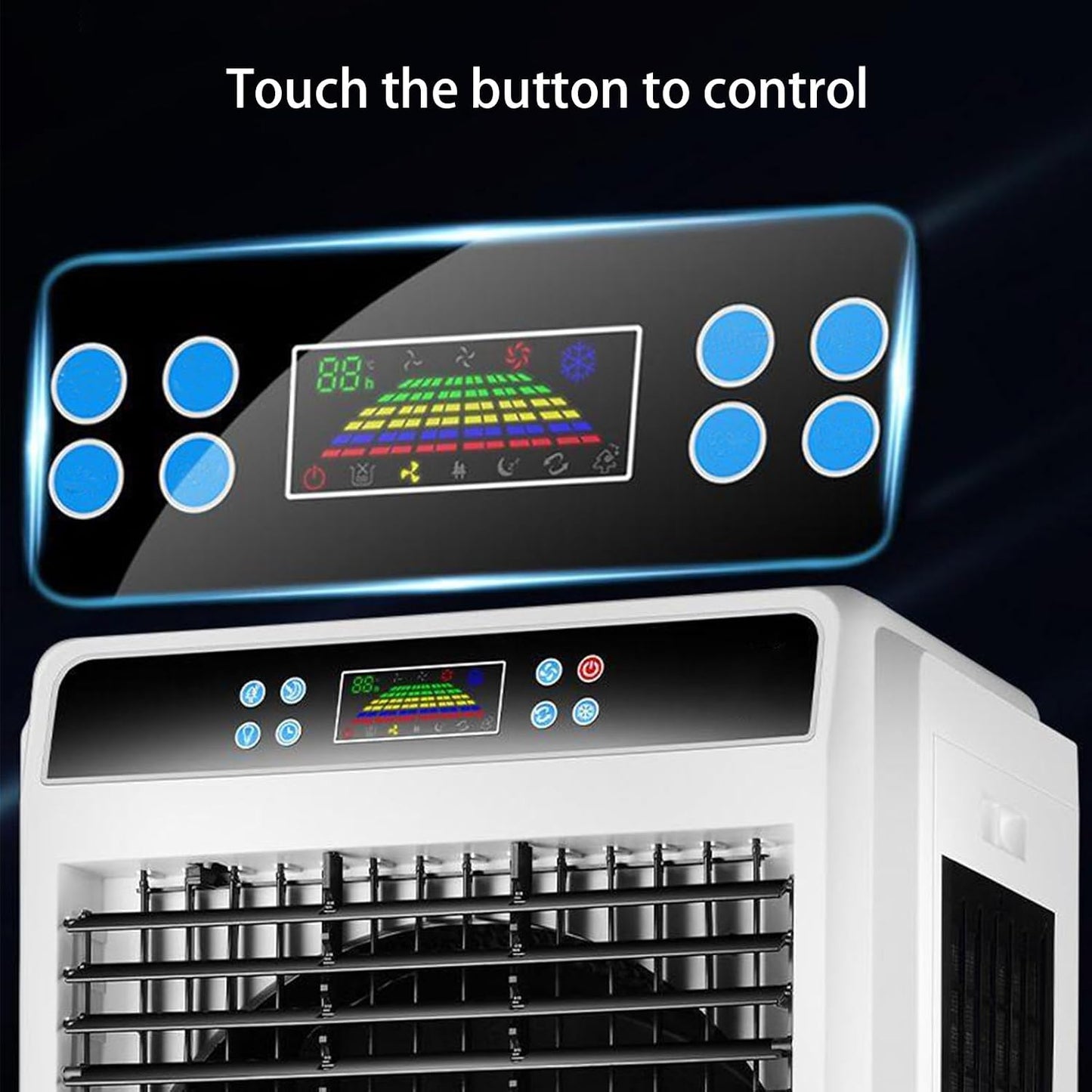  Climatiseurs Portables, Refroidisseur D'air Par Évaporation Avec Télécommande Et Réservoir D'eau, Refroidisseur Personnel Pour Chambre, Bureau, Famille