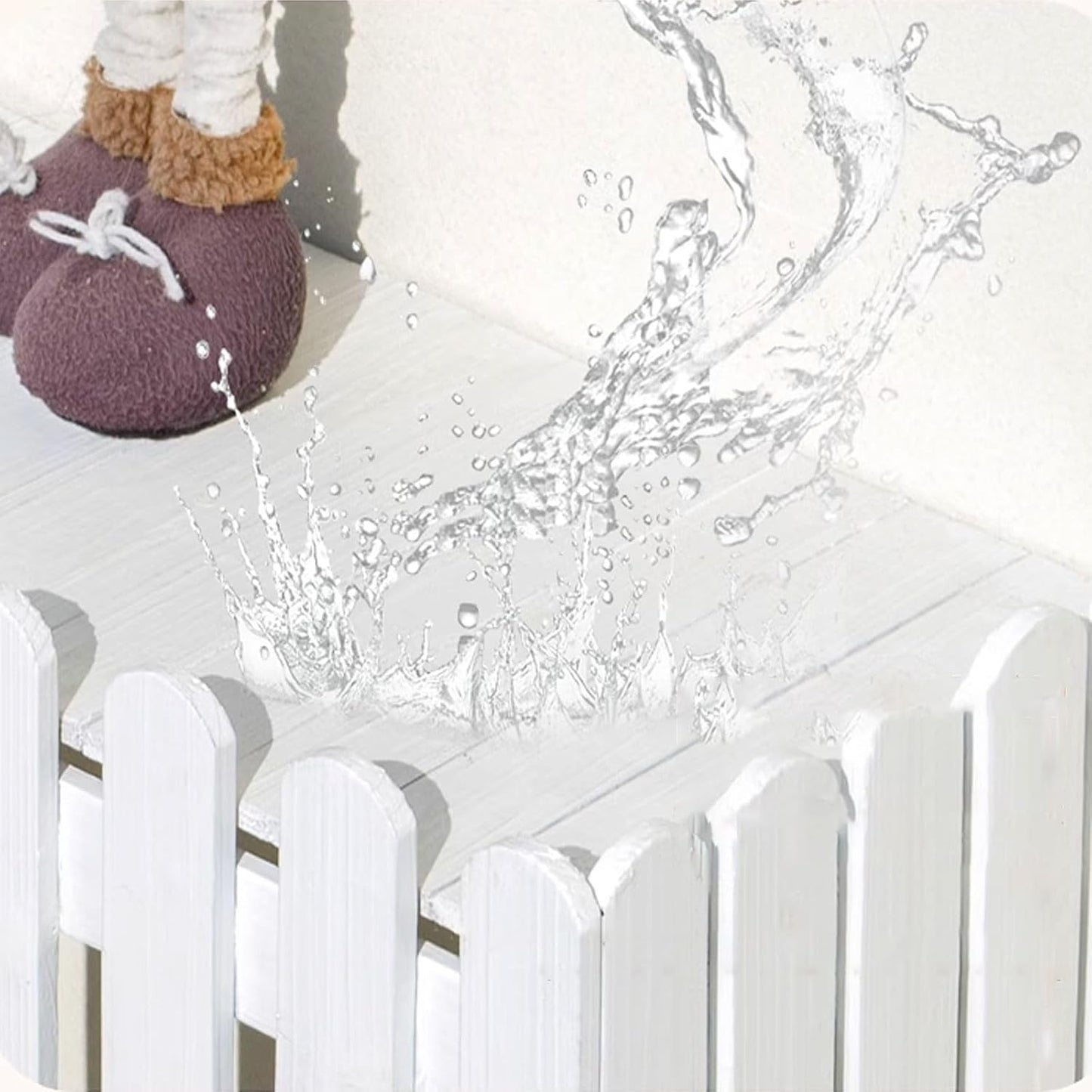 GENERIC Housse De Protection En Bois Pour Climatiseur Extérieur - Résistante Aux Intempéries - Pour Pompes à Chaleur Et Unités De Climatisation - Support Décoratif Pour Plantes - Blanc - 105 X 50 X 95 Cm