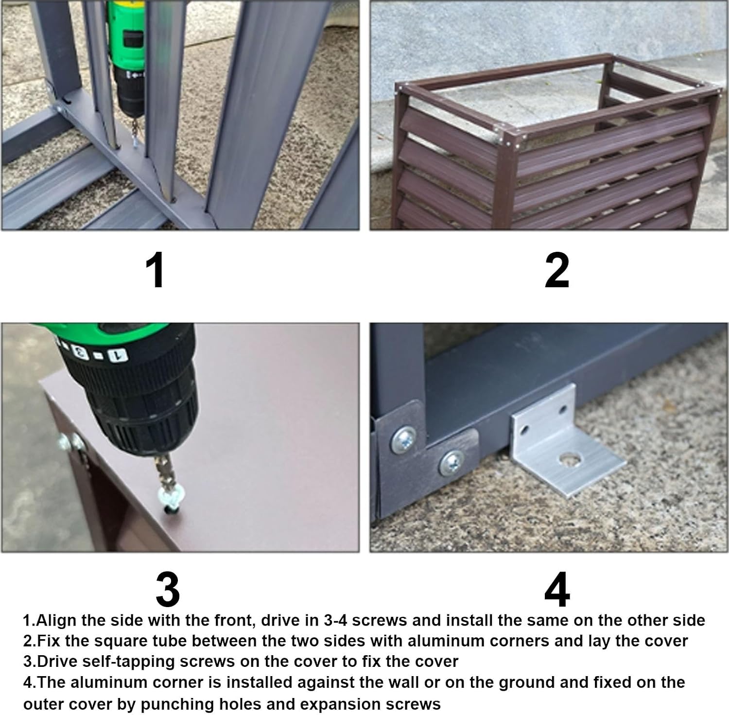 GENERIC Housse En Aluminium Pour Climatiseur - Résistante Aux Intempéries - Protection Contre Le Vent Et La Grêle - Convient Pour Les Unités D'intérieur/extérieur