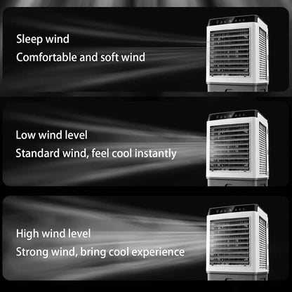  Refroidisseur D'air À Économie D'énergie, Climatiseur 3 En 1 Avec Réservoir D'eau, Minuterie 24 H, 3 Vitesses, Refroidisseur Évaporatif Portable Pour Bureau, Garage