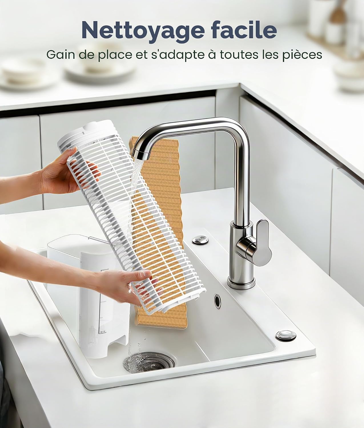  Refroidisseur D'air évaporatif Portable, Ventilateurs De Refroidissement 3 En 1 Soufflant De L'air Froid Avec Réservoir D'eau De 3 L, Ventilateur Tour De 96,5 Cm Pour Chambre à Coucher