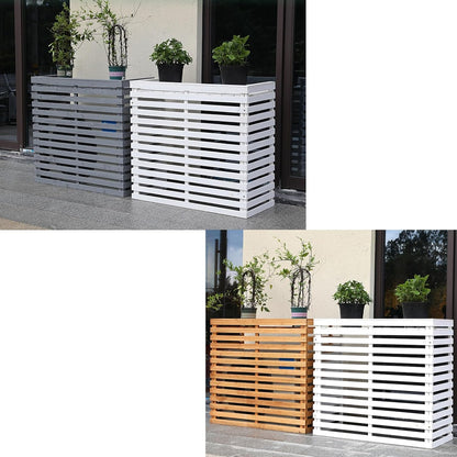  Housse Décorative Pour Climatiseur Pour Clôture Extérieure – Housse En Bois Pour Unité De Climatisation Et Support De Plantes Avec Protection Supérieure Résistante Aux Intempéries Et Design élégant