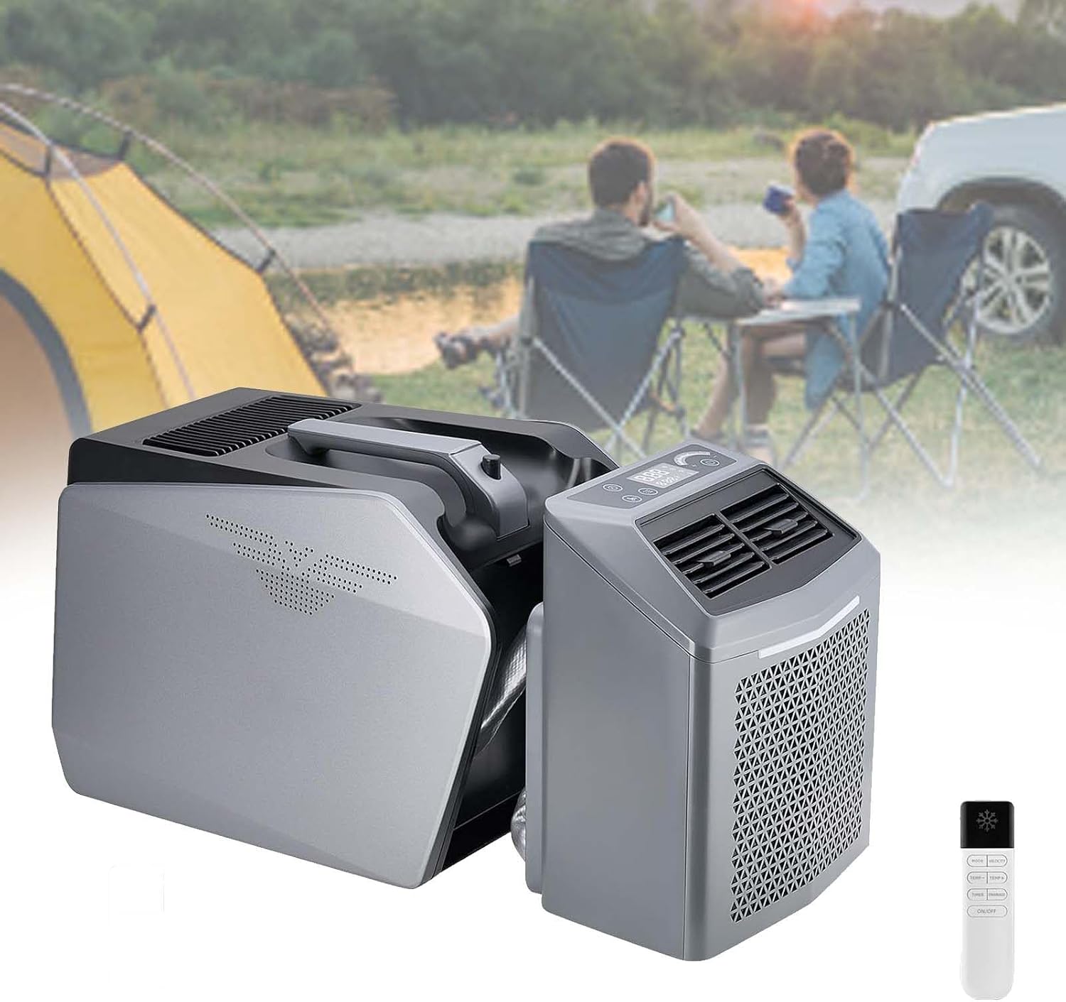 Climatiseur Portatif De 6 000 Btu | Climatiseur Portable De Camping, Design Split, Écran Tactile LED Et Télécommande, 3 Vitesses, Pour Camping, Bureau, Dortoir, Camping-Car